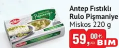 MİSKOS ANTEP FISTIKLI RULO PİŞMANİYE 220 G